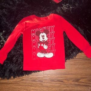Mickey Mouse thermal 3t and Gap joggers 4t